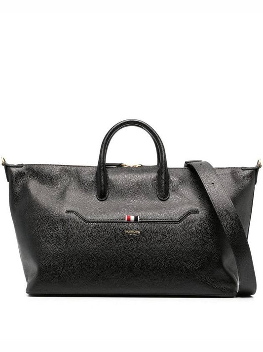 Pebble Grain Medium Duffel Bag Black - THOM BROWNE - BALAAN 2