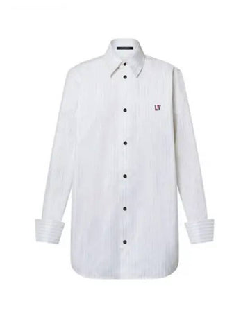 Pinstripe Silk Shirt 1AFNU5 - LOUIS VUITTON - BALAAN 1