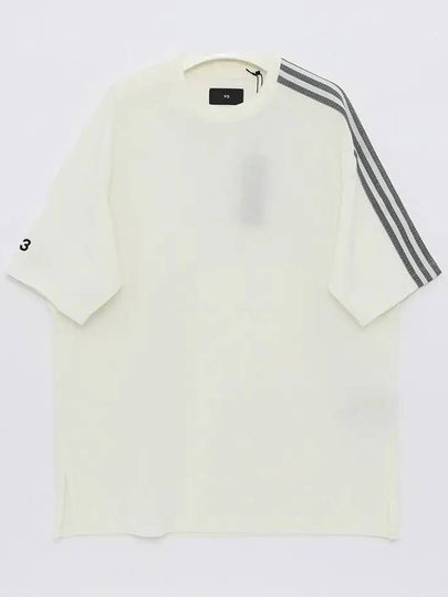 3 Stripe Short Sleeve T-Shirt Off White - Y-3 - BALAAN 2