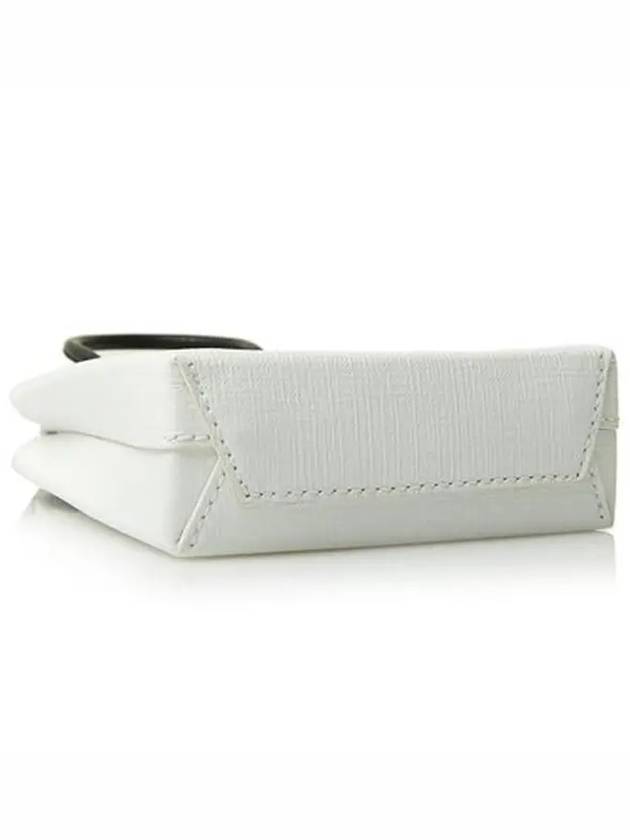 Logo Leather Phone Holder Mini Bag White - BALENCIAGA - BALAAN 7