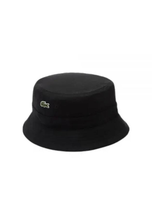 Unisex Organic Cotton Bucket Hat Black - LACOSTE - BALAAN 2