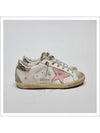 Women's Superstar Silver Heel Tab Pink Star Low Top Sneakers White - GOLDEN GOOSE - BALAAN 8