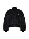 Embroidered Logo Bomber Jacket Black - BALENCIAGA - BALAAN 1