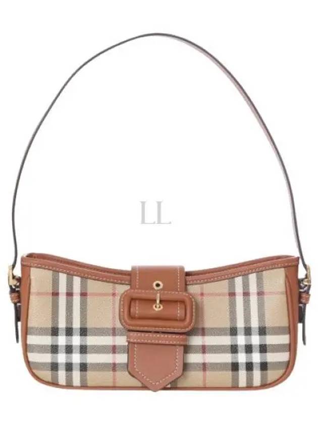 Buckle Strap Check Sling Shoulder Bag Beige - BURBERRY - BALAAN 2