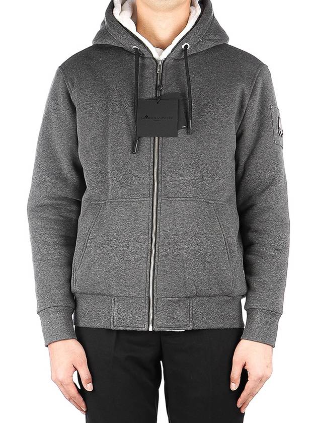 Classic Bunny Zip Up Hoodie White Lining Charcoal - MOOSE KNUCKLES - BALAAN 2