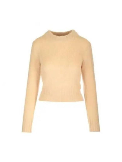 Crew Neck Knit Top Vanilla - AMI - BALAAN 2