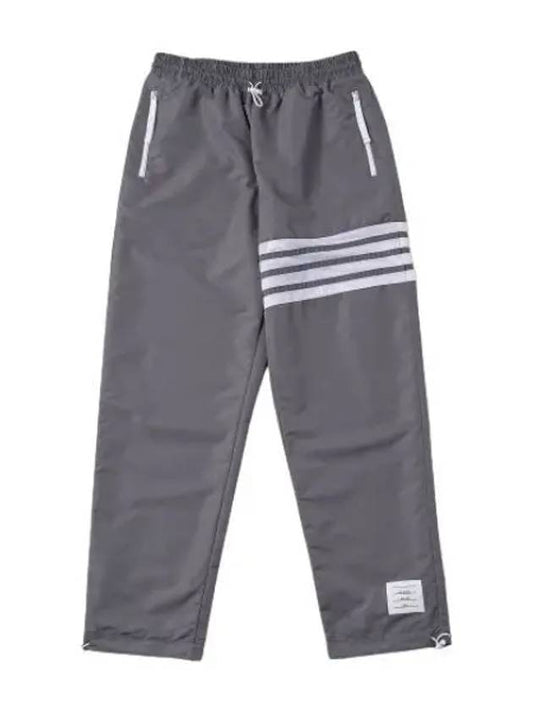 diagonal striped track pants gray - THOM BROWNE - BALAAN 1