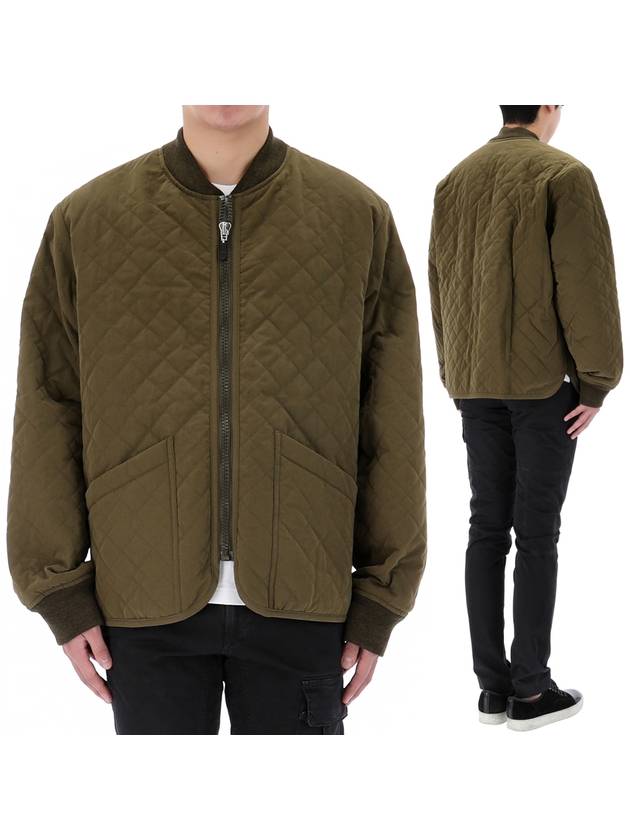 Men's Arcade Quilted Bomber Jacket Military Khaki - A.P.C. - BALAAN 2