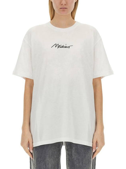 Long Sleeve T-Shirt 07020541 2001 WHITE - MOSCHINO - BALAAN 2