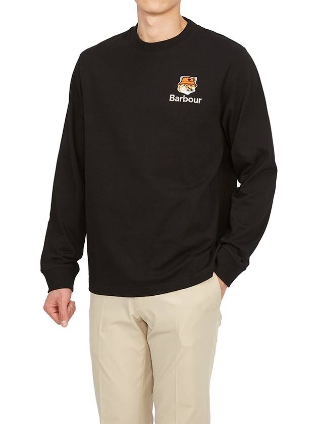 Fox Head Patch Crew Neck Long Sleeve T-Shirt Black - BARBOUR - BALAAN 6