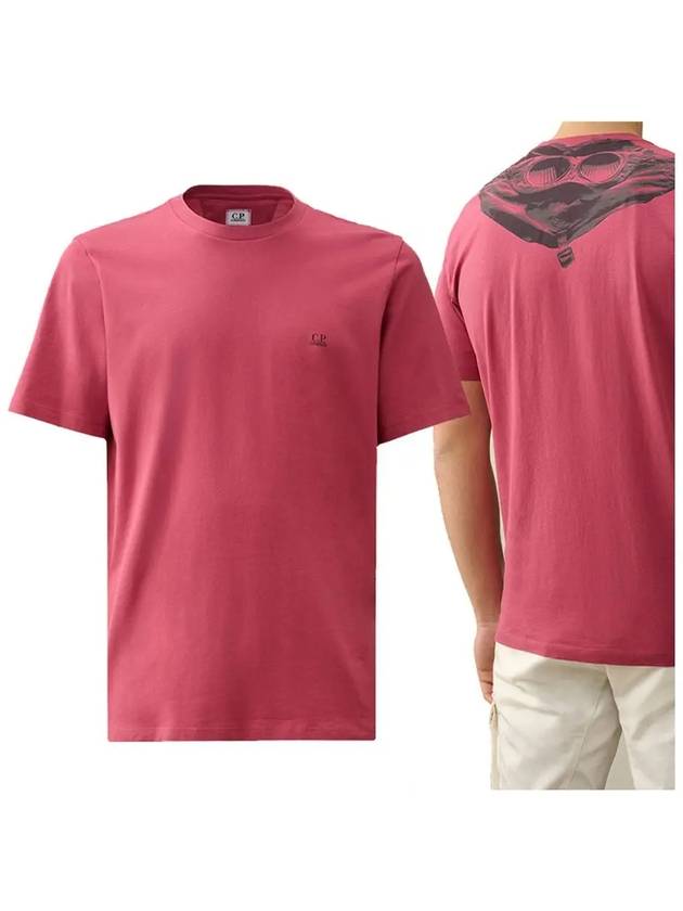 30/1 Jersey Goggle Short Sleeve T-Shirt Pink - CP COMPANY - BALAAN 3