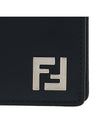 FF Square Leather Card Wallet Black - FENDI - BALAAN 7