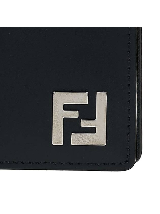 FF Square Leather Card Wallet Black - FENDI - BALAAN 7