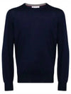 Wool Cashmere Knit Top Navy - BRUNELLO CUCINELLI - BALAAN 2