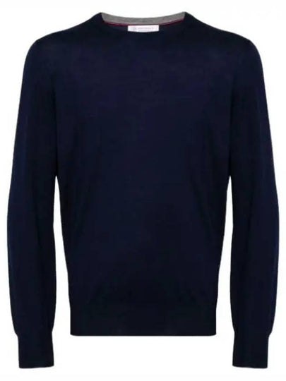 Wool Cashmere Knit Top Navy - BRUNELLO CUCINELLI - BALAAN 2