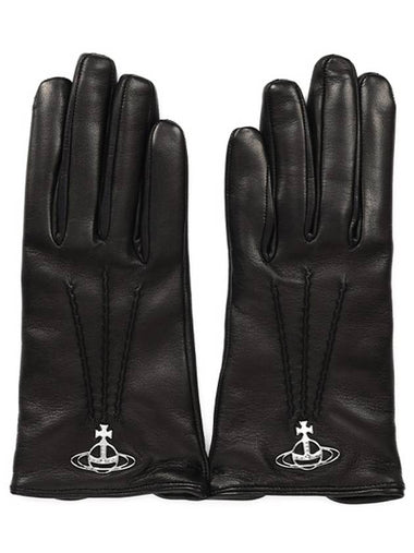 Black ORB Classic Gloves 8202002VW L0023 N403 00004 - VIVIENNE WESTWOOD - BALAAN 1