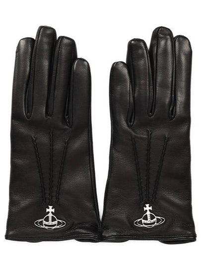 Black ORB Classic Gloves 8202002VW L0023 N403 00004 - VIVIENNE WESTWOOD - BALAAN 2