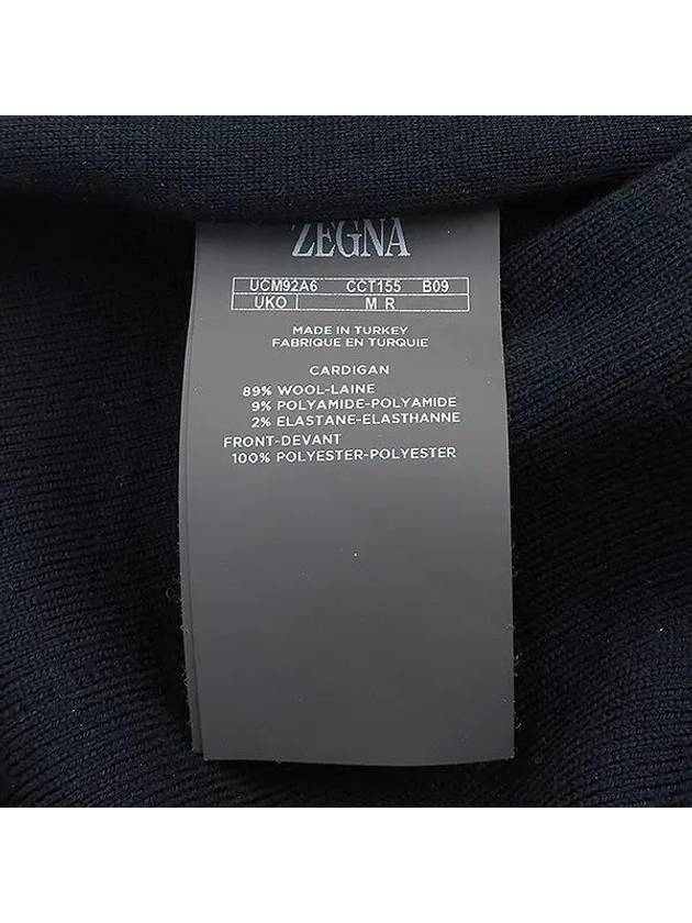 Zegna UCM92A6 navy color knit padded jacket - ERMENEGILDO ZEGNA - BALAAN 5