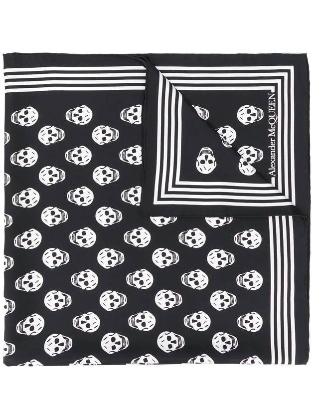 Biker Skull Scarf Black - ALEXANDER MCQUEEN - BALAAN.