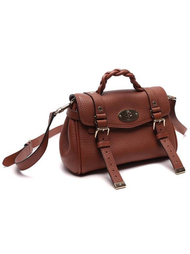 Alexa Heavy Grain Mini Tote Bag Chestnut - MULBERRY - BALAAN 4