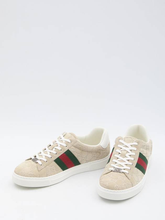 Web Ace GG Supreme Low Top Sneakers Beige Ebony - GUCCI - BALAAN 6