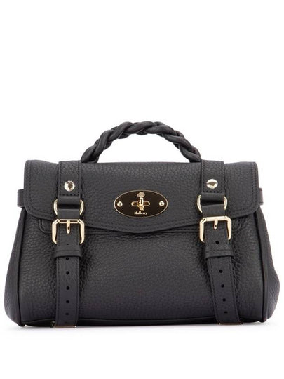 Alexa Heavy Grain Mini Tote Bag Black - MULBERRY - BALAAN 2