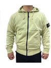 Men's Waffen Patch Fleece Zip Up Hoodie Light Green - STONE ISLAND - BALAAN 2