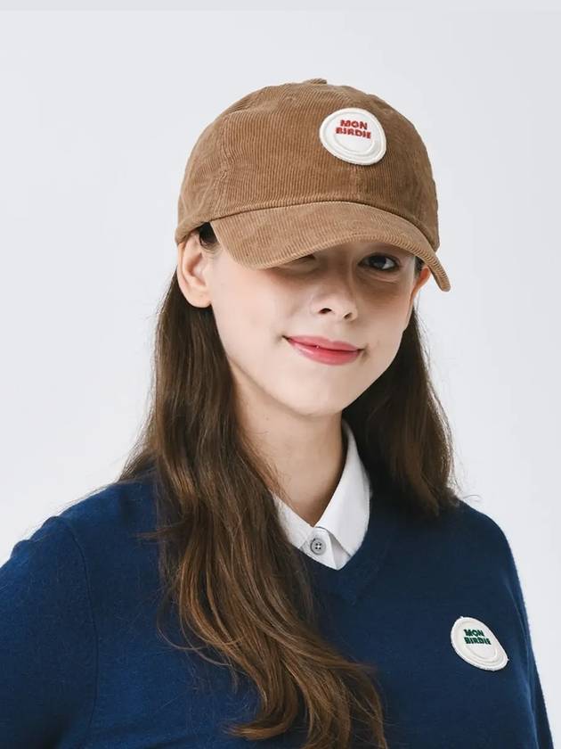 Signature Wappen Corduroy Ball Cap CAMEL - MONBIRDIE GOLF - BALAAN 5