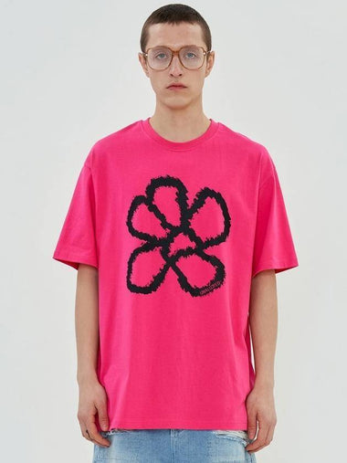 Flower Logo Short Sleeve T-Shirt Pink - UNALLOYED - BALAAN 1