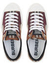 Vintage Check Cotton Neoprene Low Top Sneakers Dark Birch Brown - BURBERRY - BALAAN.