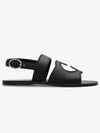 Men's Interlocking G Leather Sandals Black - GUCCI - BALAAN 2