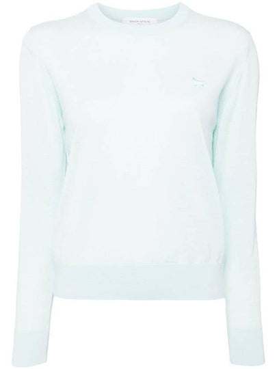 Women's Baby Fox Patch Regular Knit Top Mint - MAISON KITSUNE - BALAAN 2