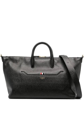 Pebble Grain Medium Duffel Bag Black - THOM BROWNE - BALAAN 1