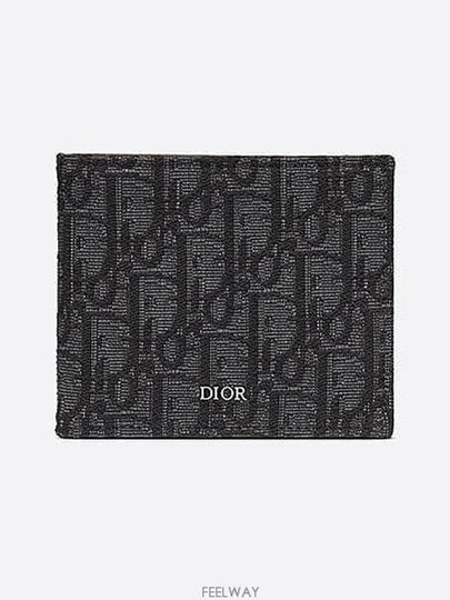 Wallet Black  Oblique Jacquard - DIOR - BALAAN 2