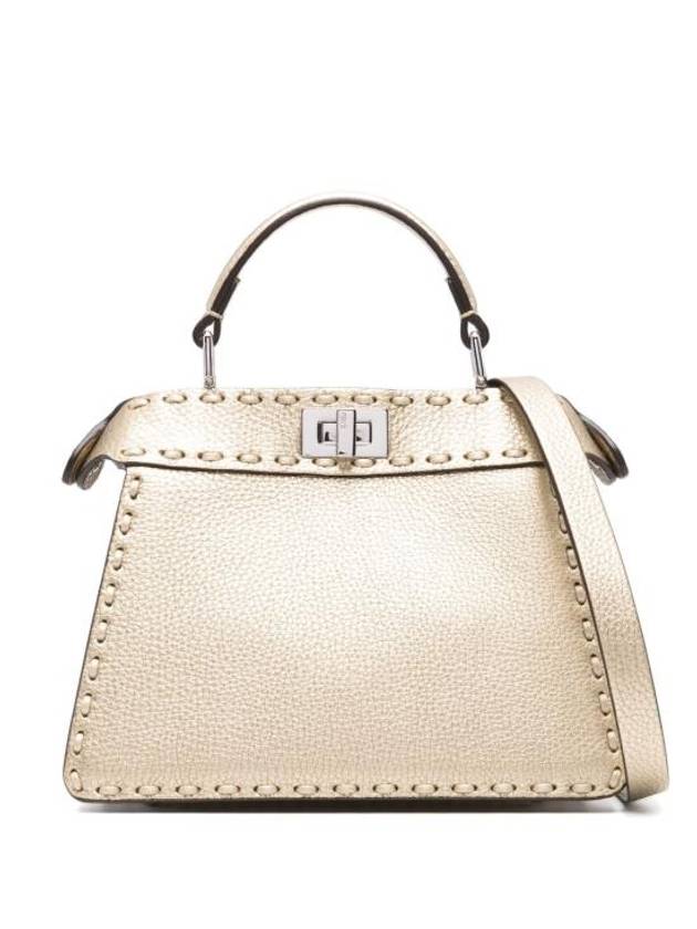 Peekaboo ISeeU Petite Tote Bag Gold - FENDI - BALAAN 2