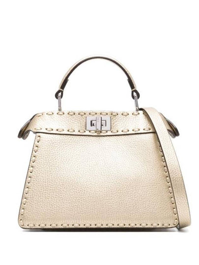 Peekaboo ISeeU Petite Tote Bag Gold - FENDI - BALAAN 2