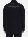 Back Logo Denim Cotton Long Sleeve Shirt Black - WOOYOUNGMI - BALAAN 2