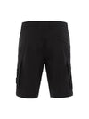 Men's Bermuda Logo Patch Shorts Black - STONE ISLAND - BALAAN 3