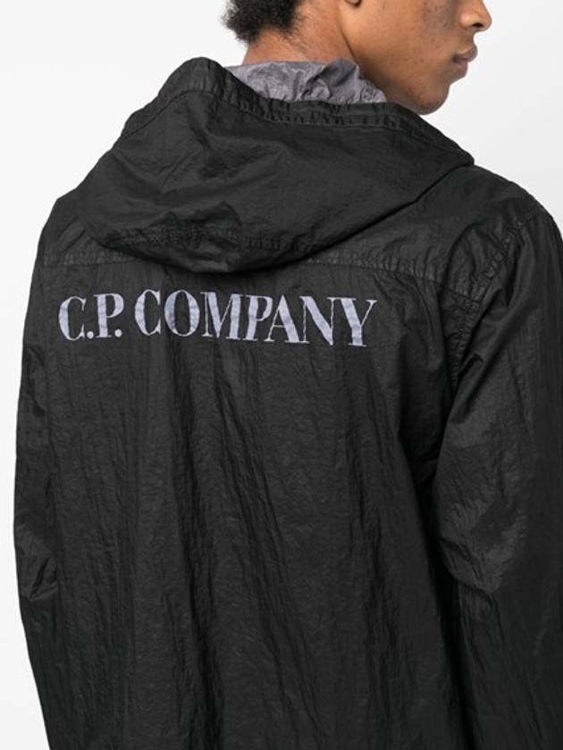 Light Microweave Laminated Overshirt Hooded Jacket Black - CP COMPANY - BALAAN 4