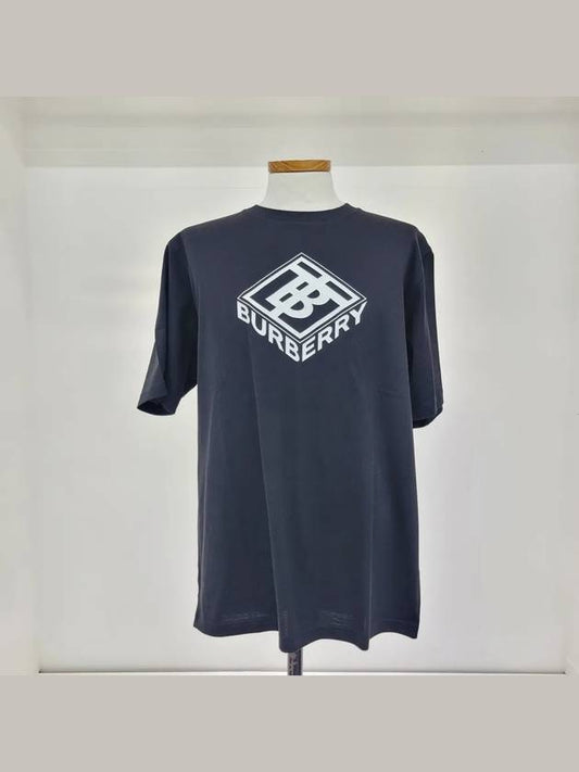 Men's Logo Graphic Short Sleeve T-Shirt Black - BURBERRY - BALAAN 2