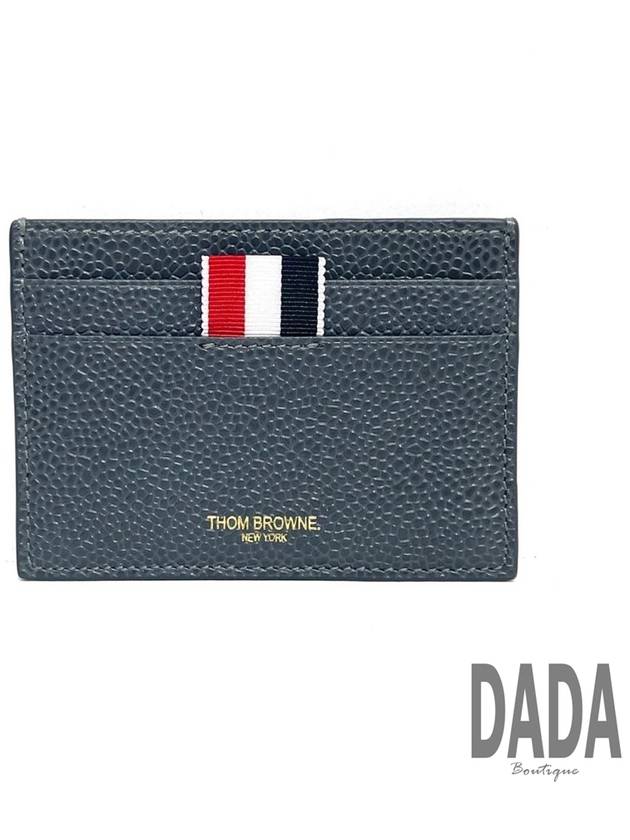 Lobster Pebble Grain Leather Card Wallet Dark Grey - THOM BROWNE - BALAAN 2