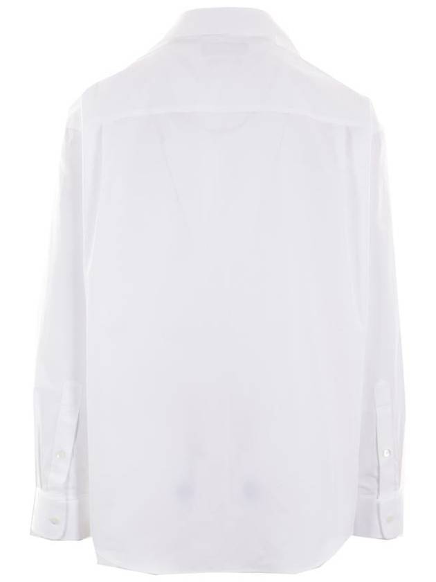 Embossed Cotton Poplin Long Sleeve Shirt White - GUCCI - BALAAN 4