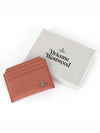 Saffiano Slim Card Wallet Brown - VIVIENNE WESTWOOD - BALAAN 5