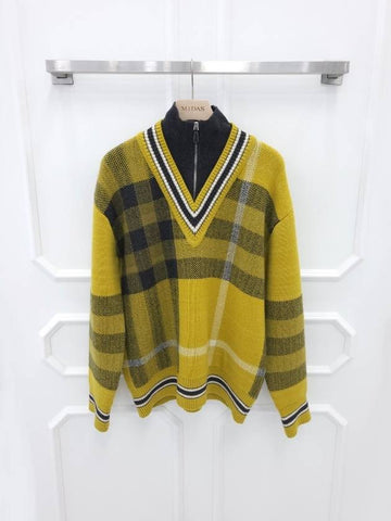 Check half zip up sweater S - BURBERRY - BALAAN 1