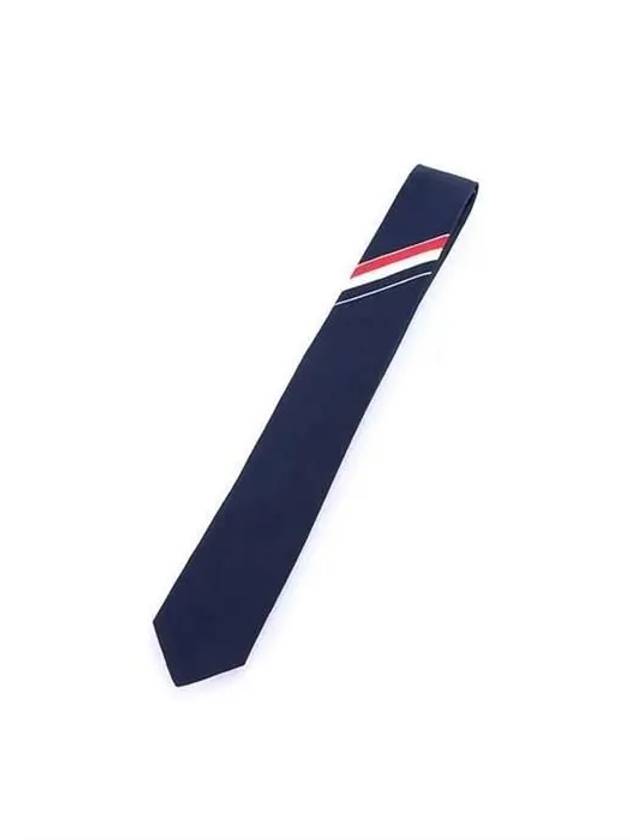 Men's Grosgrain Stripe Tie Dark Navy - THOM BROWNE - BALAAN 3