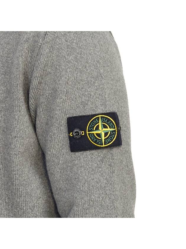 Wappen Patch Loose Fit Cotton Turtleneck Grey - STONE ISLAND - BALAAN 9