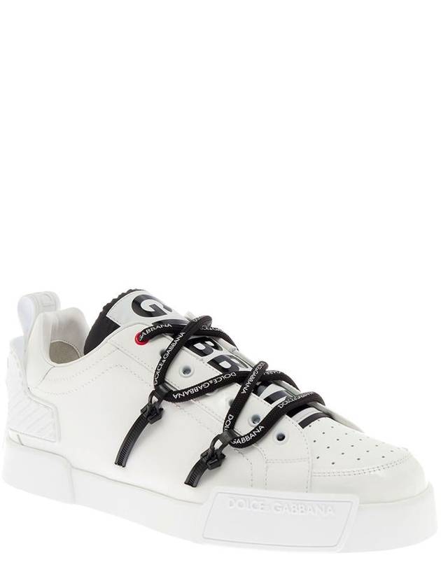 Dolce & Gabbana Men's Portofino Low Top Sneakers White - DOLCE&GABBANA - BALAAN 3