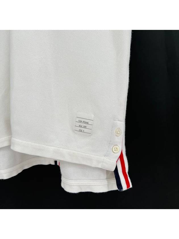 Baeksamseon short sleeve collar t shirt white size 5 - THOM BROWNE - BALAAN 5