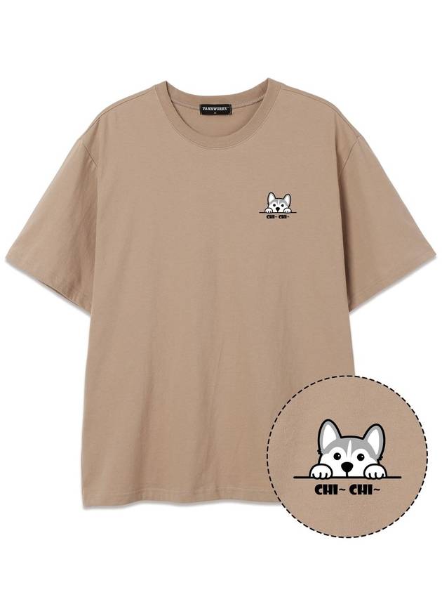 CHI CHI Overfit Short Sleeve TShirt VNDTS243 Beige - VANN WORKS - BALAAN 1