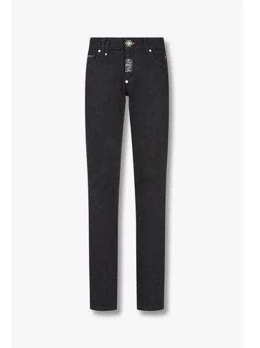 Men s Front Label Straight Jeans Black - PHILIPP PLEIN - BALAAN 1